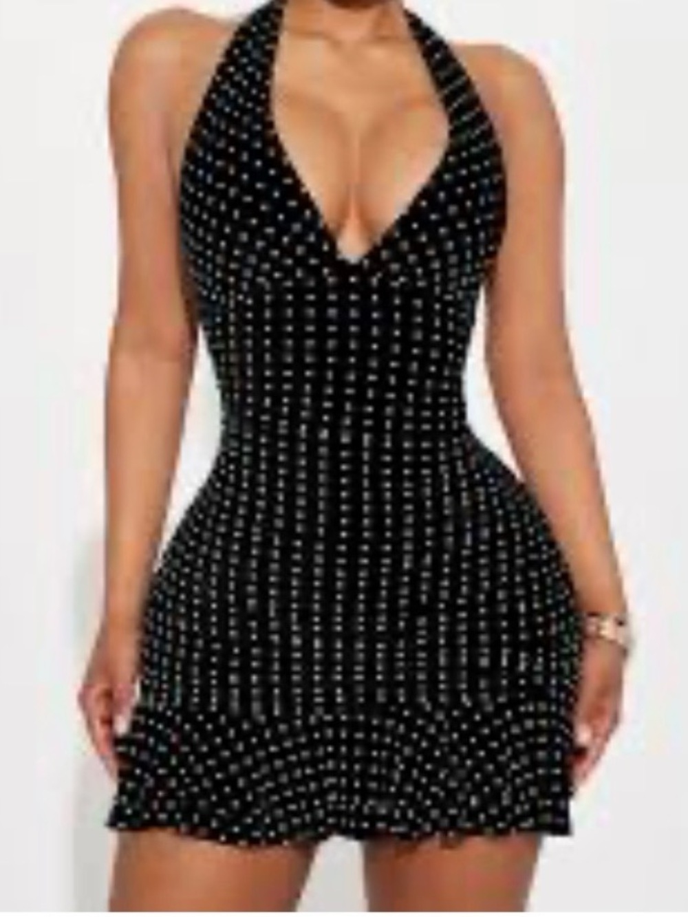 Carmine Polka Dot Micro Mini Dress